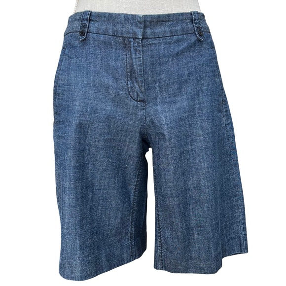 J.Crew City Fit Medium Wash Chambray Denim Short - Picture 1 of 12